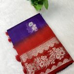 Premium Banarasi Mango Contrast Dye Silk Saree | Banarasi Hastkala Weaves - Saree 3