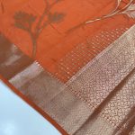 Green Mango Viscose Saree | Blue & Red Shades | Elegant Banarasi Weave | Banarasi Hastkala Weaves - Saree 1