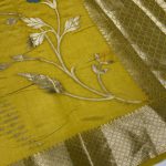 Green Mango Viscose Saree | Elegant Banarasi Weave Saree | Banarasi Hastkala Weaves - Saree 1