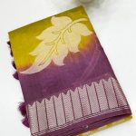 Banarasi Green Mango Shaded Contrast Elegant Silk Saree – Premium Banarasi Silk Saree - Saree 1