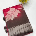 Banarasi Green Mango Shaded Contrast Elegant Silk Saree – Premium Banarasi Silk Saree - Saree 5
