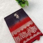 Premium Banarasi Mango Contrast Dye Silk Saree | Banarasi Hastkala Weaves - Saree 7