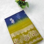 Premium Banarasi Mango Contrast Dye Silk Saree | Banarasi Hastkala Weaves - Saree 6