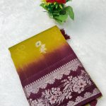Premium Banarasi Mango Contrast Dye Silk Saree | Banarasi Hastkala Weaves - Saree 5