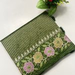 Green Mango Viscose Satin Border Saree – Elegant Traditional Saree - Saree 2