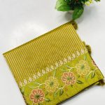 Green Mango Viscose Satin Border Saree – Elegant Traditional Saree - Saree 3