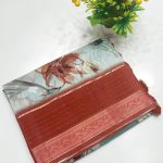 Viscose Chinon Khaddi Digital Print Saree | Elegant Printed Saree | Banarasi Hastkala Weaves - Saree 1