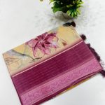 Viscose Chinon Khaddi Digital Print Saree | Elegant Printed Saree | Banarasi Hastkala Weaves - Saree 4