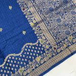 Viscose Russian Silk Saree | Red & Blue Shades | Elegant Banarasi Weave | Banarasi Hastkala Weaves - Saree 2